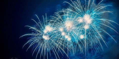 Blue fireworks